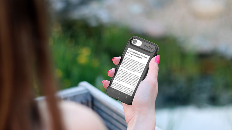 InkCase i7 iPhone 7 phone case E Ink reader